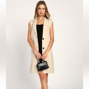 NWT collared linen blend dress